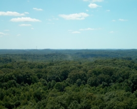 The view from the top was a bit more green in July.