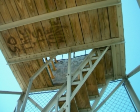 The final stretch of stairs that led to the cabin.