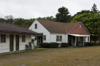 The living room of the home served double-purpose as the motel's office.