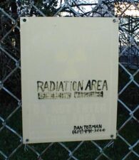 A radioactive sign we found near the South Columbus Airport. We aren't sure why it was radioactive.