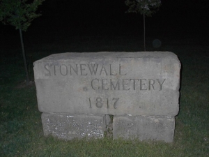 We returned to Stonewall Cemetery at night in April 2003.