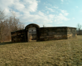 The unique wall that surrounded the cemetery.