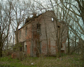 The rear of the home was in slightly better condition than the front.