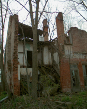 This corner of the house had collapsed to create a cutaway look.