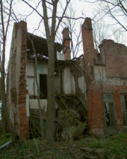 This corner of the house had collapsed to create a cutaway look.