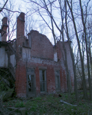 The front of the house had two doors.