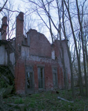The front of the house had two doors.