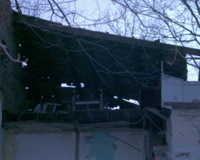 Some chairs, a washing machine and a dryer remained in the attic.