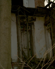 This old bedroom door opened to the outdoors.