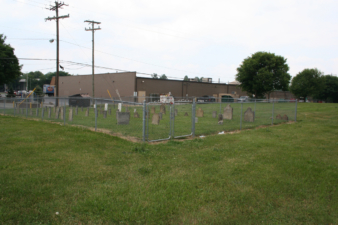 This fenced section of Madison-Truro Cemetery contained the relocated Taylor Cemetery.