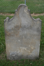The tombstone of Rebeckah Taylor, wife of Mathew Taylor. Born in 1761, Rebeckah died on February 14, 1814.