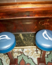 Look closely at the dip in the floor. It was designed to carry away tobacco spit.