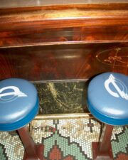 Look closely at the dip in the floor. It was designed to carry away tobacco spit.