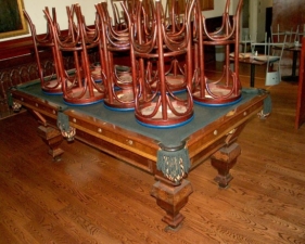 An original Bott Brothers Billiards table.