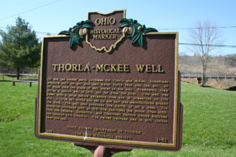 Side two of the well's historical marker.