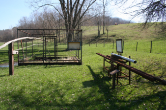 The Thorla-McKee Well site was surrounded by a protective cage.