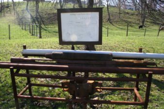 Drilling tools used to make wells.