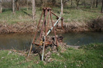 This more modern looking well was nearby.