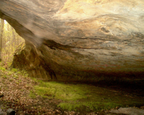 We tried to imagine the horses that were stabled here as we looked into the cave.