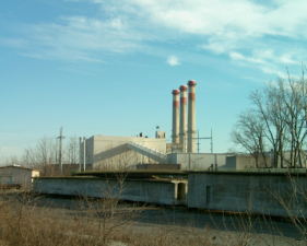 Columbus' trash burning power plant minutes before its impending doom.
