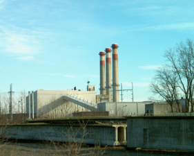 Another shot of the plant just before the stacks came down.