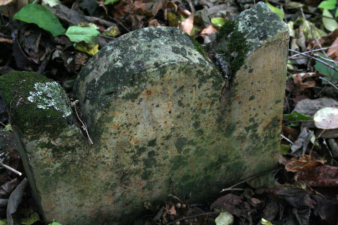 Neither side of the tombstone showed markings that were legible.