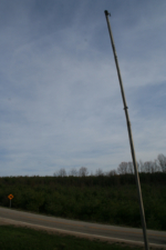 There was no flag on the pole at wreckage site three.