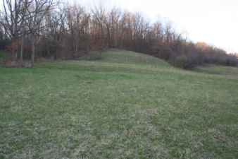The wreckage extended to the top of the hill.