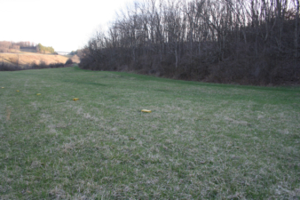 The yellow cinder blocks marked the outline of the Shenandoah's wreckage.
