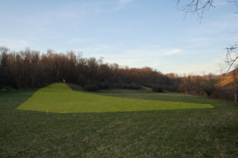 We filled in the cinder block outline so the site can be seen easily.