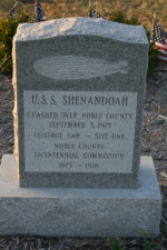 A memorial stone erected at site one in 1976.