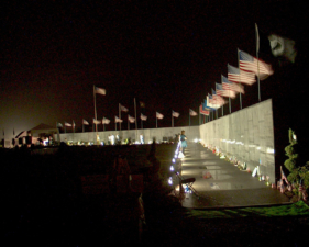 The entire memorial of the Vietnam Wall Experience.