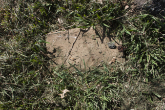 Another one of the cemetery's original markers.
