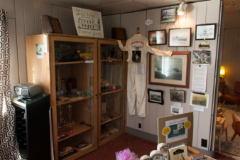 A display about Norton Field, which was an airfield located in Whitehall.