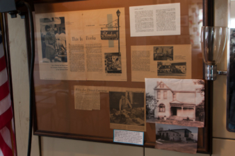 A display about Ilonka's Provincial House, a catering and banquet service with renowned rolls. It closed in the 1980s.
