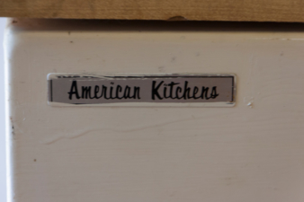 The sink was made by American Kitchens.
