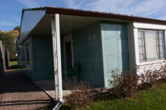 The northwest corner of the home.