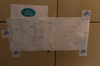 A look at the diagram for the Whitehall Historical Society's building.