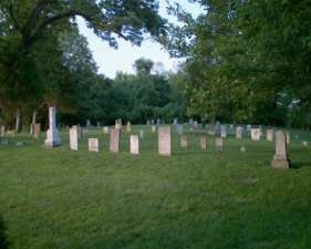 A look at the cemetery from the gateway.