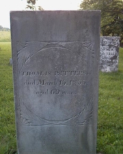The tombstone of Thomas Patterson, who died on March 13, 1835.