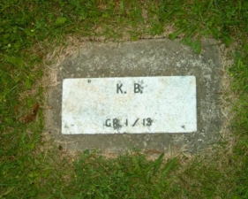 This stone simply had the person's initials engraved.