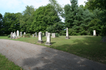 The east side of the cemetery contained mostly older burials.