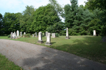 The east side of the cemetery contained mostly older burials.