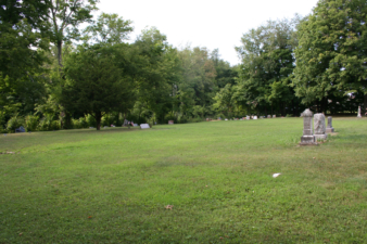 Newer burials were on the west side. There was plenty of room for new graves.