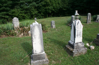 Another look at the older section. The front left tombstone belonged to Martha Clark. She was 25 when she died on June 15, 1886.