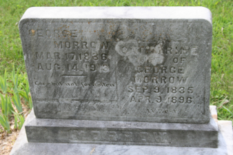 The tombstone for George (1836-1913) and Catharine (1835-1896) Morrow.
