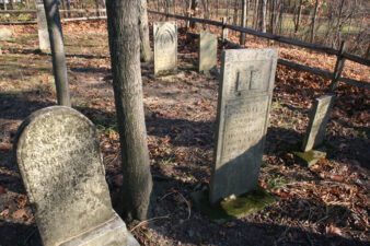 The markers for several members of the Young Family.