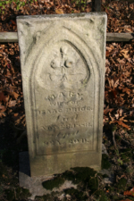 The tombstone of Mary Price. She died on November 23, 1883 at 92-years-old.